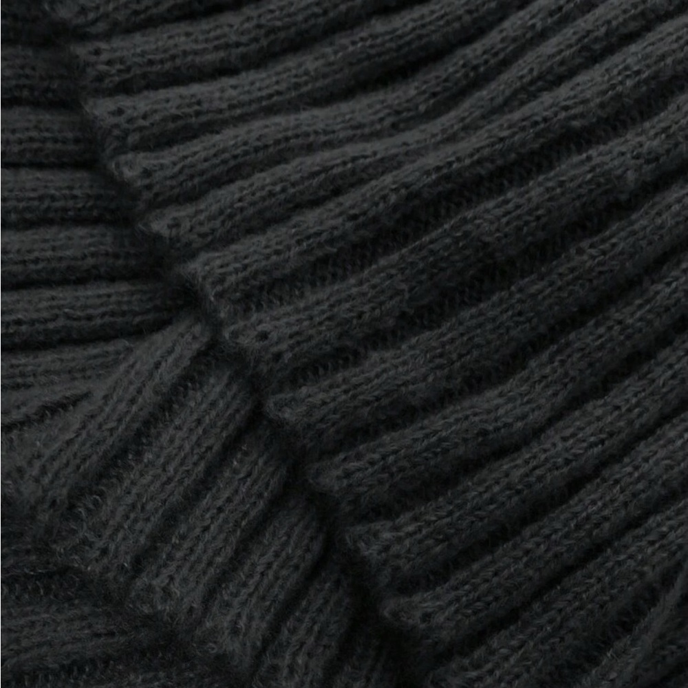 Black Ribbed Knit Sweater Top - Picture 3 of 3
